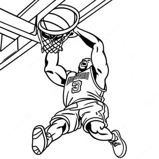 Page A Colorier De Shaquille Oneal En Train De Dunker 35634-29644