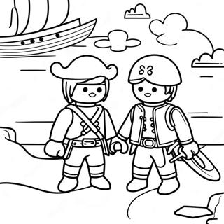 Page A Colorier Aventure Pirate Playmobil 35644-29651