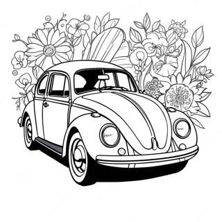 Page A Colorier Vw Coccinelle Style Vintage 35664-29667