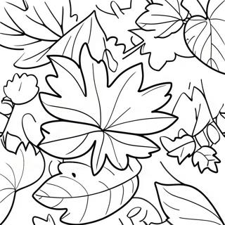 Page A Colorier Feuilles Dautomne Colorees 35724-29714