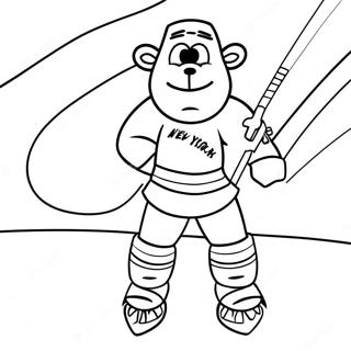 Page A Colorier Mascotte Des New York Rangers 35734-29724