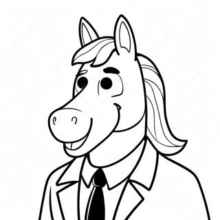 Page A Colorier De Bojack Horseman Dans Une Pose Dramatique 35844-29809