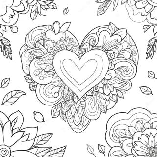 Page A Colorier Du Coeur De Lamour Veritable 35853-29816