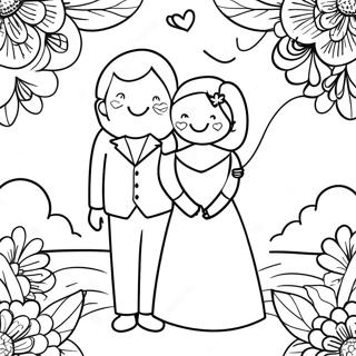 Page A Colorier Dun Couple Romantique Damour Veritable 35854-29817