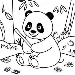 Page A Colorier Un Panda Joueur 35894-29946