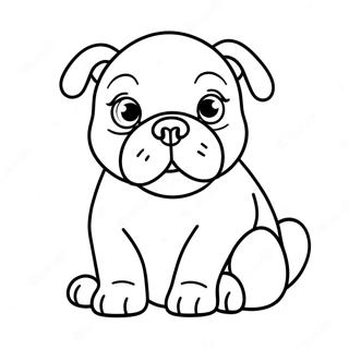 Page A Colorier Mignon Chiot Bulldog 3590-2917