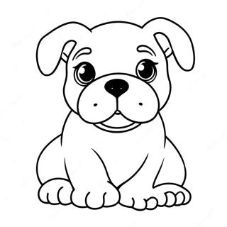 Page A Colorier Mignon Chiot Bulldog 3590-2918