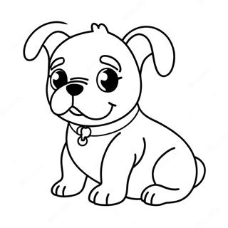 Page A Colorier Mignon Chiot Bulldog 3590-2919