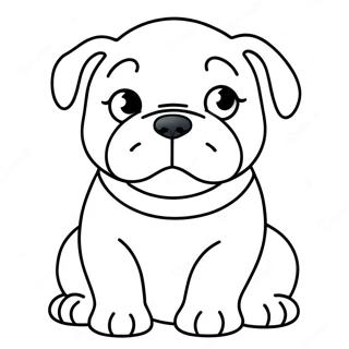 Page A Colorier Mignon Chiot Bulldog 3590-2920