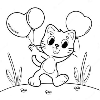 Page A Colorier Felix Le Chat Jouant Avec Des Ballons 35914-29865