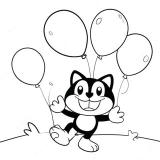 Page A Colorier Felix Le Chat Jouant Avec Des Ballons 35914-29868