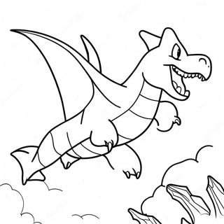 Page A Colorier Garchomp Volant Dans Le Ciel 35924-29875