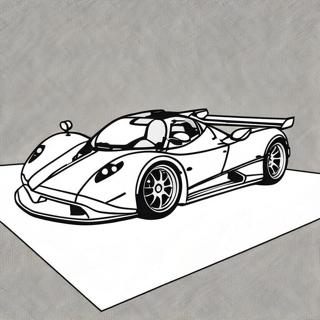 Page A Colorier Pagani Zonda En Action 36014-30053