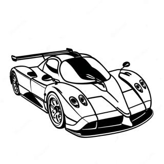 Page A Colorier Pagani Zonda En Action 36014-30054