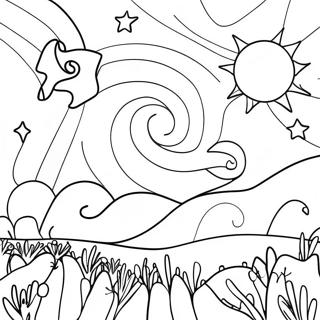 Page A Colorier Nuit Etoilee Etincelante 36024-30048