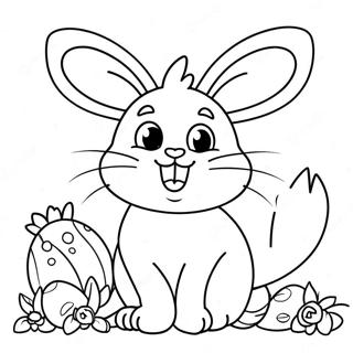 Page A Colorier Chat De Paques Joueur Avec Des Oreilles De Lapin 36054-30070