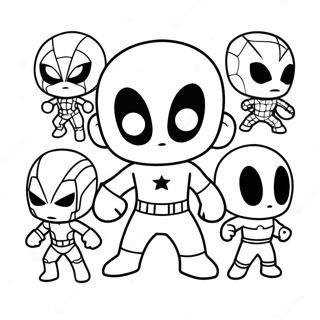 Page A Colorier Chibi Marvel 36083-30100