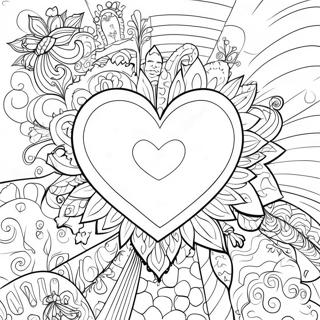 Page A Colorier Coeur Colore De Dieu Est Amour 36164-30166