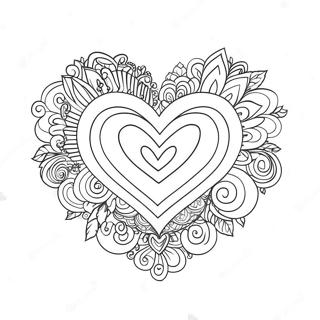 Page A Colorier Coeur Colore De Dieu Est Amour 36164-30168