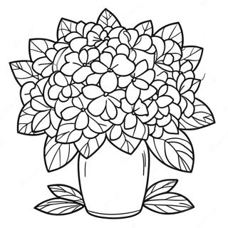 Page A Colorier Beau Bouquet Dhydrangeas 36184-30184