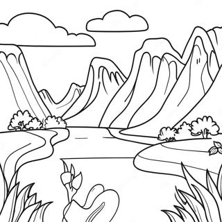 Page A Colorier Paysage Fantastique Midjourney 36194-30189