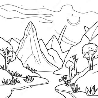 Page A Colorier Paysage Fantastique Midjourney 36194-30190