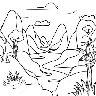 Page A Colorier Paysage Fantastique Midjourney 36194-30191