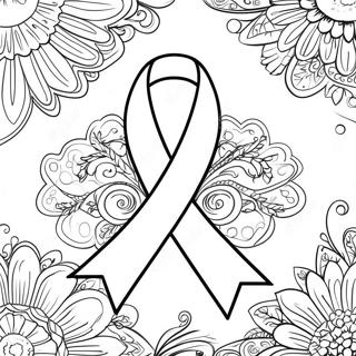 Page A Colorier Du Design Colore Du Ruban De Cancer 36274-30258