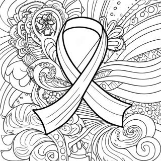 Page A Colorier Du Design Colore Du Ruban De Cancer 36274-30260