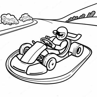 Page A Colorier Dun Kart Rapide Sur Une Piste 36284-30261