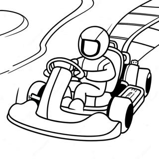 Page A Colorier Dun Kart Rapide Sur Une Piste 36284-30262