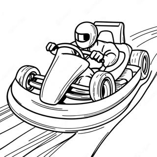 Page A Colorier Dun Kart Rapide Sur Une Piste 36284-30264