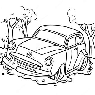 Page A Colorier De Scene Daccident De Voiture 36333-30298