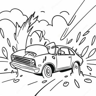 Page A Colorier De Scene Daccident De Voiture 36333-30299