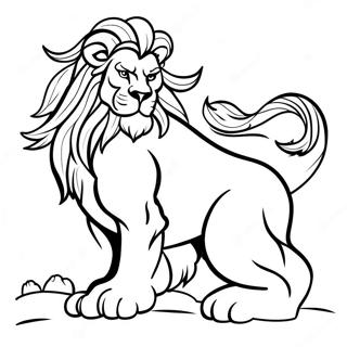 Page A Colorier Samson Fort Avec Lion 36445-30381