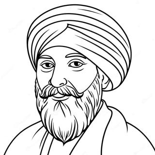 Page A Colorier Du Turban Sikh Colore 36495-30428