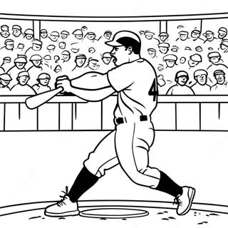 Page A Colorier Jackie Robinson Frappant Un Home Run 36505-30434