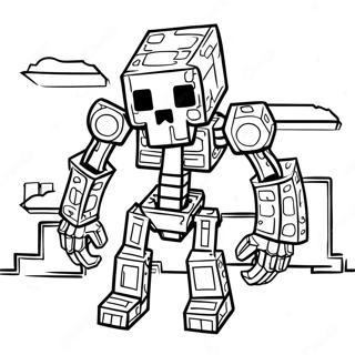 Page A Colorier Du Squelette Mutant Minecraft 36524-30459