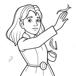 Page A Colorier Hermione Lancant Un Sort 36535-30447