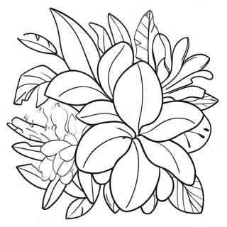 Page A Colorier De Fleurs Tropicales 36594-30506