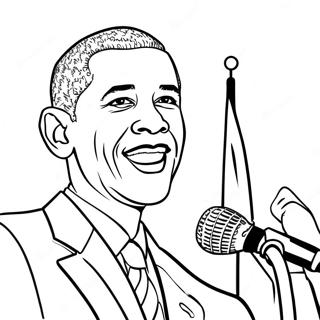 Page A Colorier De Barack Obama Faisant Un Discours 36776-30633