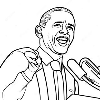 Page A Colorier De Barack Obama Faisant Un Discours 36776-30634