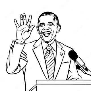 Page A Colorier De Barack Obama Faisant Un Discours 36776-30636