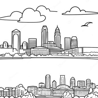 Page A Colorier De La Ligne Dhorizon De Cleveland 36796-30649