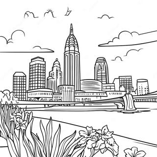 Page A Colorier De La Ligne Dhorizon De Cleveland 36796-30650