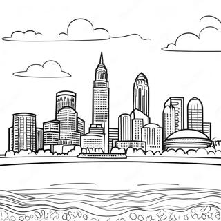 Page A Colorier De La Ligne Dhorizon De Cleveland 36796-30652