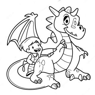 Page A Colorier Du Dragon Aventurier Et Du Garcon 36806-30661