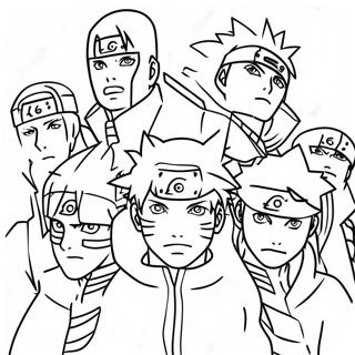 Page A Colorier Des Membres Dakatsuki De Naruto 36826-30681