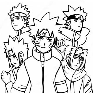 Page A Colorier Des Membres Dakatsuki De Naruto 36826-30683