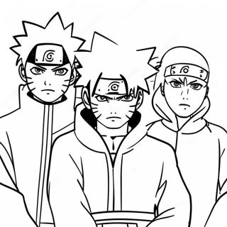 Page A Colorier Des Membres Dakatsuki De Naruto 36826-30684